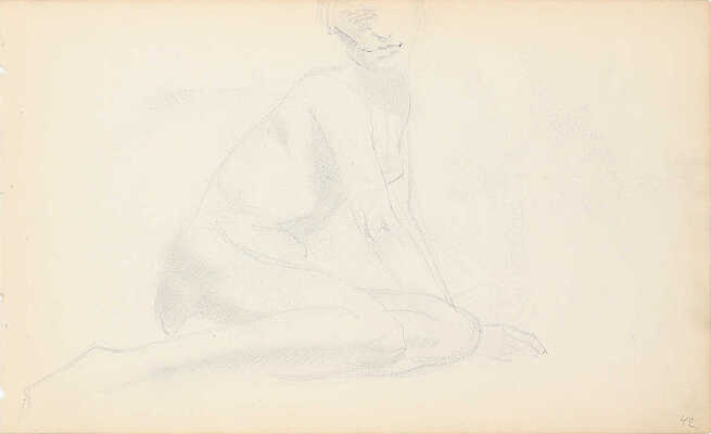 Такке Борис Александрович. Обнаженная сидя